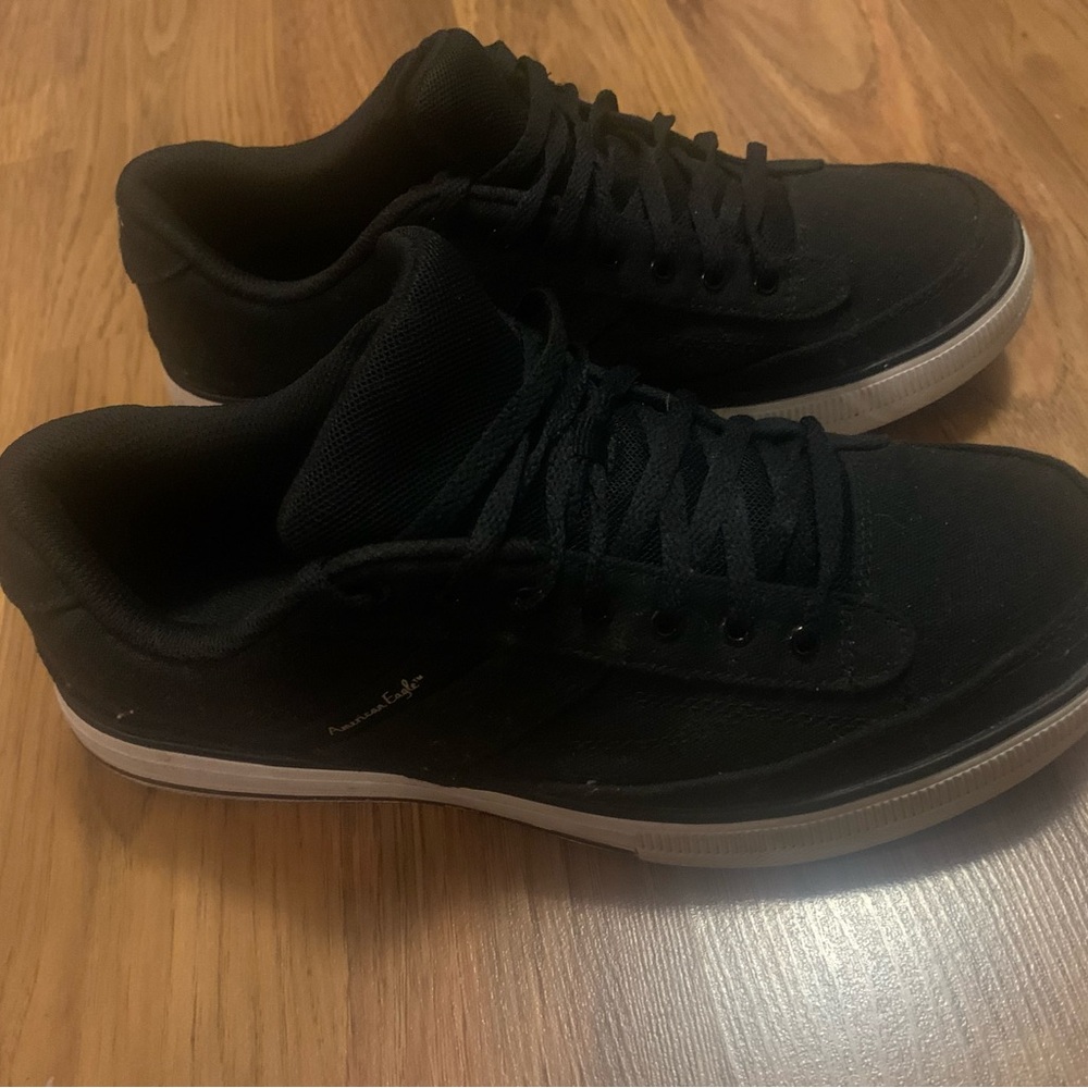 American Eagle Outfitters Black Sneakers with Knit Fabric and Cushioned Sole